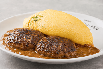 カレーオム＆ダブルハンバーグ