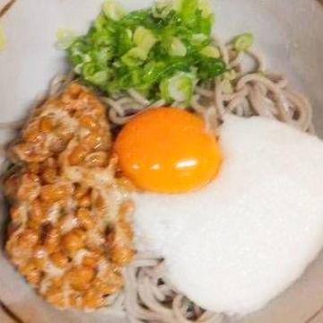 とろろ納豆そば
