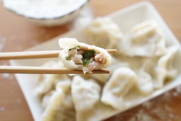 ネギと豚肉の餃子
