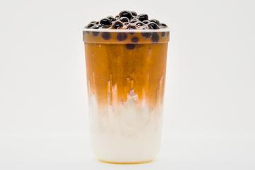 タピオカほうじ茶ミルクティー(タピオカは入っています)