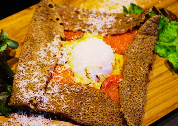 そば粉のガレット -ピッツァイオーラ風- Buchwheat Galette Pizzaiola Style