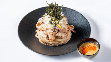 豚しゃぶつけ蕎麦(ごまダレラー油)