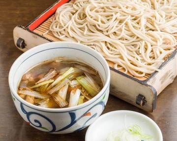 鴨せいろ (そばorうどん) Cold Noodles and Dipping Sauce with Duck Meat (Soba or Udon)