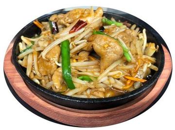 モツ野菜油炒め定食