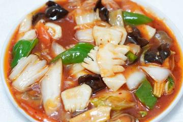 イカとキムチのピリ辛炒め Squid ＆ Kimchi Spicy Stir-Fry