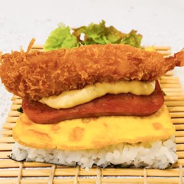 ポークたまごおにぎり <海老タル>(スープ付き)