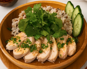 【パクチー】16穀米とむね肉のカオマンガイ [Loads of Coriander] Khao Man Gai (Chicken Breast)