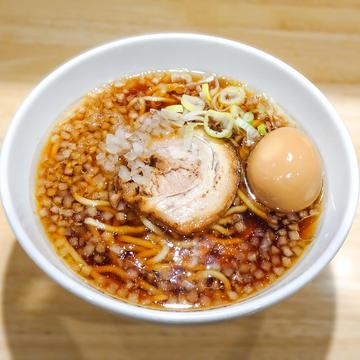 【生麺】味玉ラーメン(刻み玉ねぎ、刻み長ねぎ、チャーシュー1枚、味玉1個)
