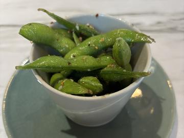 燻製唐辛子の枝豆ペペロンチーノ