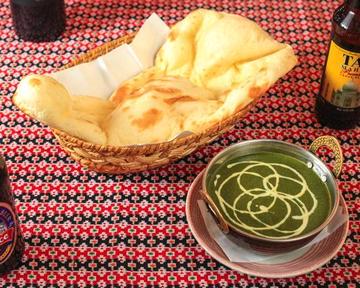 ほうれん草チキンカレーセット/Sag Chicken Curry Set