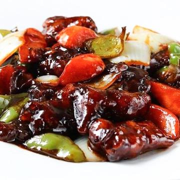 黒酢豚定食