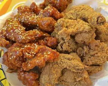 韓国式フライドチキン 一匹(骨付き) 半半