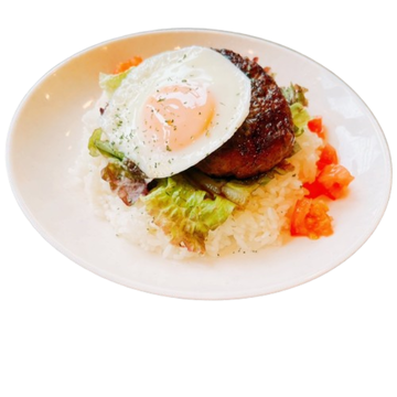 ロコモコ丼(目玉焼きハンバーグOn The Rice)