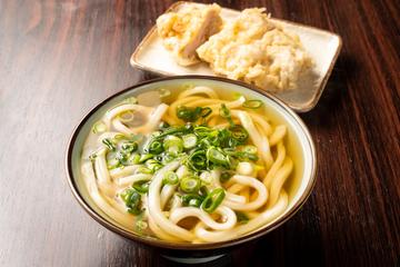 普通のとり天うどん(温)