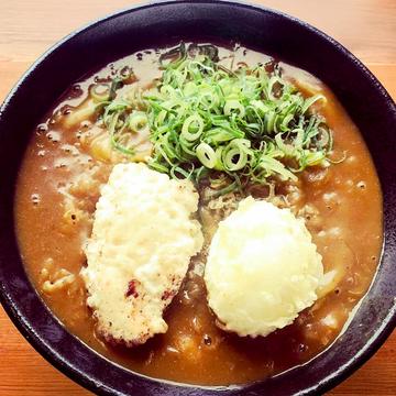 親子天カレーうどん