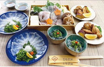 醍醐セット(湯引き、てっさ、唐揚げ、てっちり:4品) 2人前