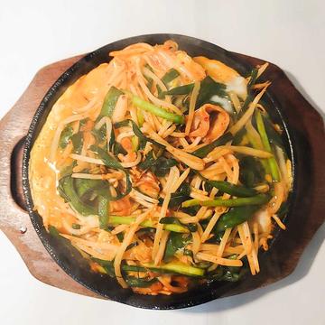 豚キムチ玉子とじ