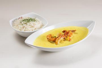 金のクリーム海老カレー