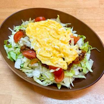 人気のタコライス(ふわとろ卵) Tacorice (egg)