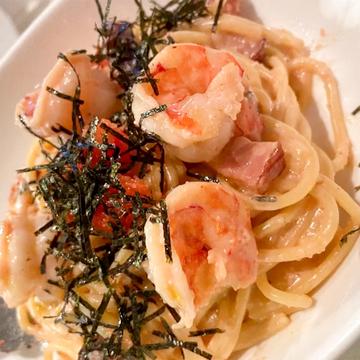 海老パスタ
