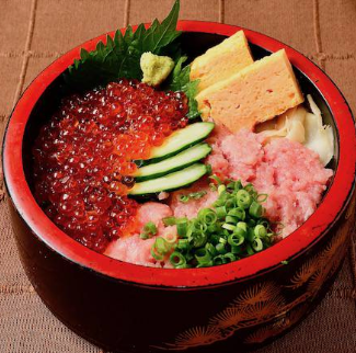 ねぎトロイクラ丼 Spring Onion, Tuna and Salmon Roe Rice Bowl