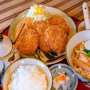 ヒレカツ 半そばセット