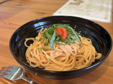 明太クリームパスタ