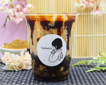 黒糖タピオカわらび餅ミルクティー Brown Sugar Japanese Black Tea Tapioca Warabi Mochi Latte