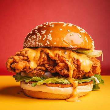 【当店人気No.2】レッドホットチキンバーガー Red Hot Chicken