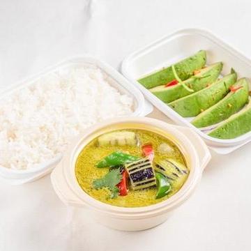 グリーンカレーとアボカドのセット Green Curry Avocado Set