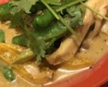 旬の野菜のグリーンカレー炒め煮 seasonal vegetables with green curry