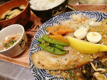 ヒラメのバター醤油弁当