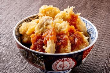 合盛りおろし柚子胡椒天丼(鶏2個豚4枚)