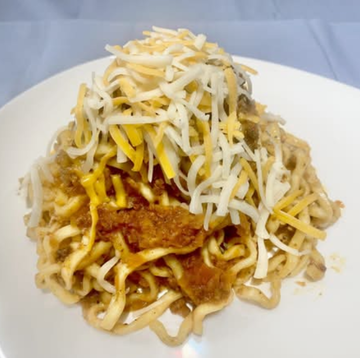 琉球ドライカレーとチーズの沖縄そばロネーゼ 普通盛り