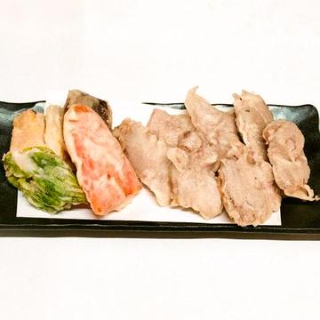国産豚ロースの天ぷら盛り
