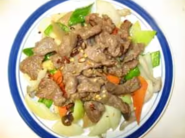 牛肉の四川風辛味炒め