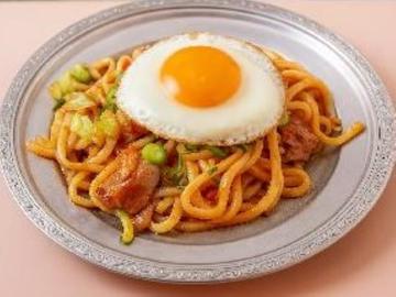 炙りモツ焼うどん