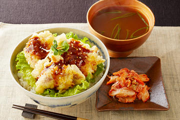 サクッと鶏天丼＆鶏出汁スープセット
