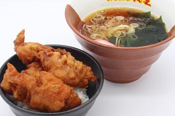 【ごはん大盛り無料】唐揚げM丼＆かけそば・うどん