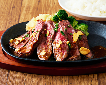 安定のにんにく醤油ハラミステーキ Garlic Soy Sauce Beef Steak