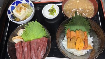 ウニ乗せ＆生本マグロ海鮮丼定食