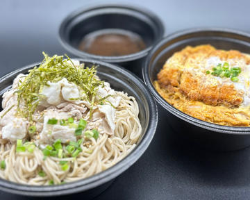 MEGAセット 肉つけ蕎麦と卵とじ熟成ロースカツ丼