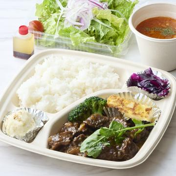 牛バラ肉のシェリー煮込み(スープ、サラダ付き)