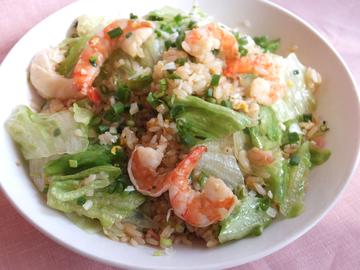 エビレタスチャーハン Shrimp and Lettuce Fried Rice