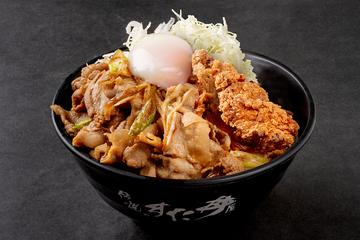 唐揚げ合盛りすた丼