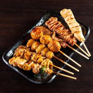 焼き鳥盛り合わせ7本 タレ Grilled Chicken Skewers Sauce(Set of 7)