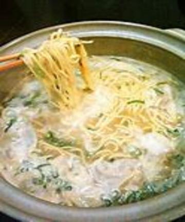 お鍋ご注文のお客様のラーメンセットスープ付き