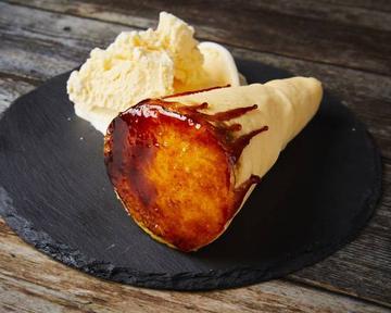 バニラアイスクレープブリュレ Vanilla Ice Cream Crepe Brulee