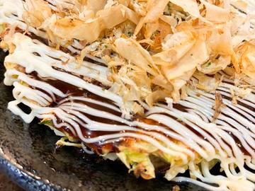 海鮮お好み焼き(イカ、エビ、ホタテ)