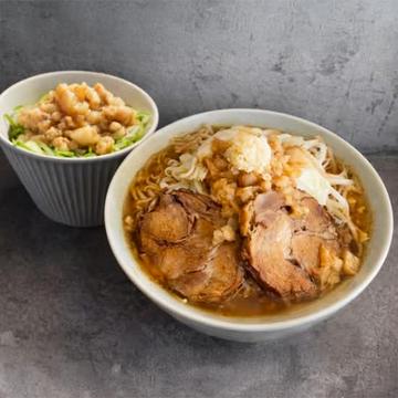 クスクスラーメン+ミニ背アブラ飯セット